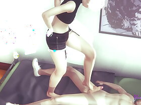 Yaoi Femboy Alan is a naugthy make fun of young man plays with his trotters and wings Japanese asian manga anime 3D sissy gay porn
